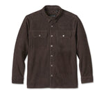 HARLEY-DAVIDSON MENS MILWAUKEE AVIATOR SUEDE OVERSHIRT