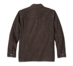 HARLEY-DAVIDSON MENS MILWAUKEE AVIATOR SUEDE OVERSHIRT