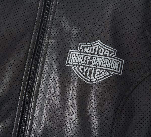 HARLEY-DAVIDSON WOMENS FACTORY PERFORATED LEATHER JACKET