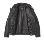 HARLEY-DAVIDSON WOMENS BACK IN BLACK LEATHER BIKER JACKET