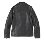 HARLEY-DAVIDSON WOMENS BACK IN BLACK LEATHER BIKER JACKET