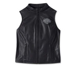 HARLEY-DAVIDSON WOMENS FACTORY PERFORATED LEATHER VEST