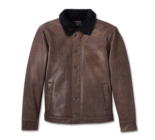 HARLEY-DAVIDSON MENS CRUSHER LEATHER JACKET