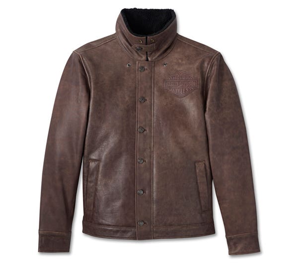 HARLEY-DAVIDSON MENS CRUSHER LEATHER JACKET