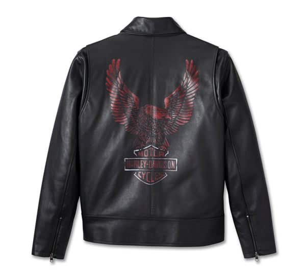 HARLEY-DAVIDSON MENS EAGLE LEATHER JACKET
