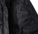 HARLEY-DAVIDSON WOMENS BLACKED OUT LEATHER PUFFER