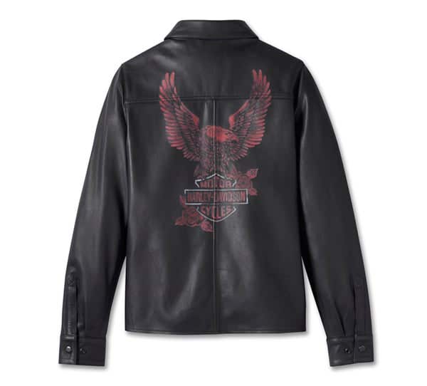 HARLEY-DAVIDSON WOMENS EAGLE LEATHER SHIRT