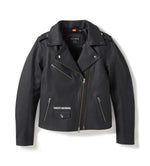 HARLEY-DAVIDSON WOMENS REBEL BIKER LEATHER RIDING JACKET