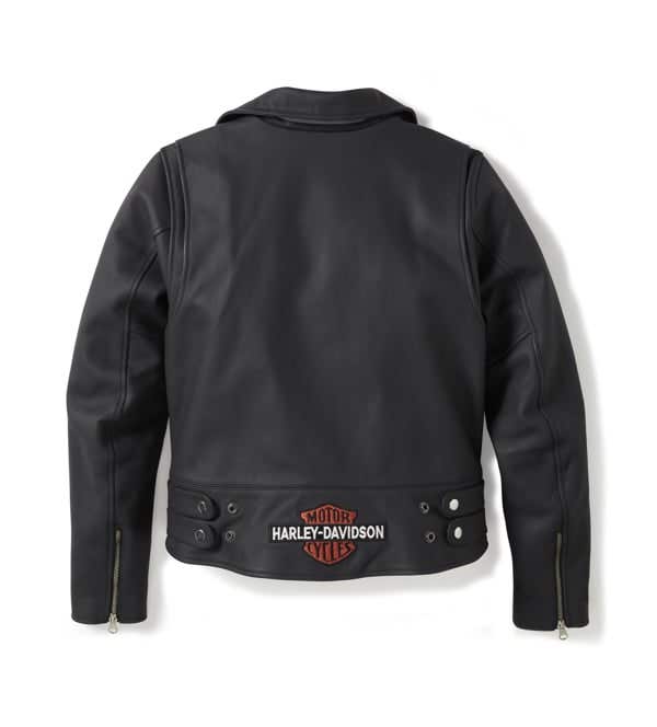HARLEY-DAVIDSON WOMENS REBEL BIKER LEATHER RIDING JACKET