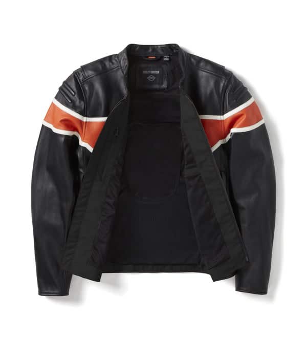 HARLEY-DAVIDSON MENS TRENTON LEATHER RIDING JACKET