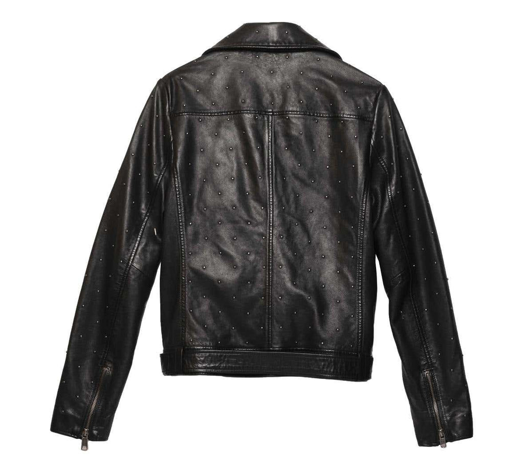 HARLEY-DAVIDSON WOMENS CELEBRATION EMBELLISHED LEATHER JACKET
