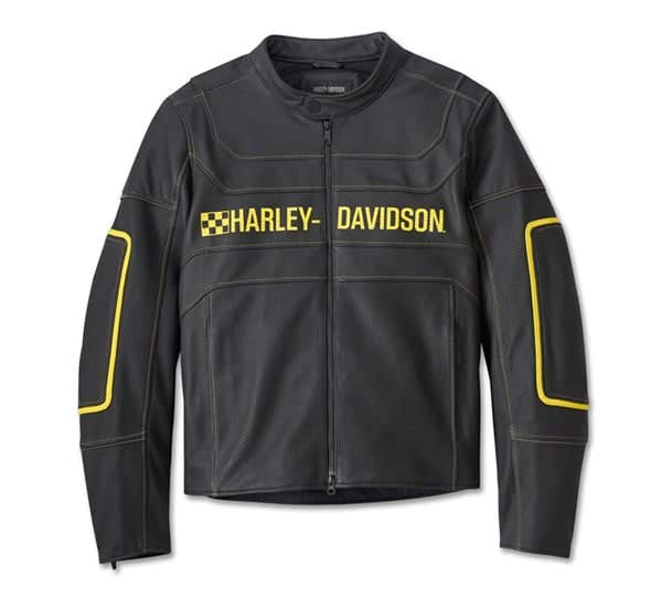 HARLEY-DAVIDSON MENS ENDONIA LEATHER JACKET