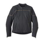 HARLEY-DAVIDSON WOMENS MERIT PERFORATED LEATHER JACKET