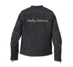 HARLEY-DAVIDSON WOMENS MERIT PERFORATED LEATHER JACKET