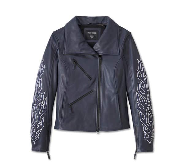 HARLEY-DAVIDSON WOMENS BRAZEN LEATHER BIKER JACKET