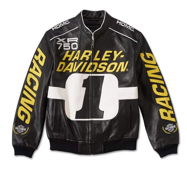 HARLEY-DAVIDSON MENS START YOUR ENGINES LEATHER RACING JACKET