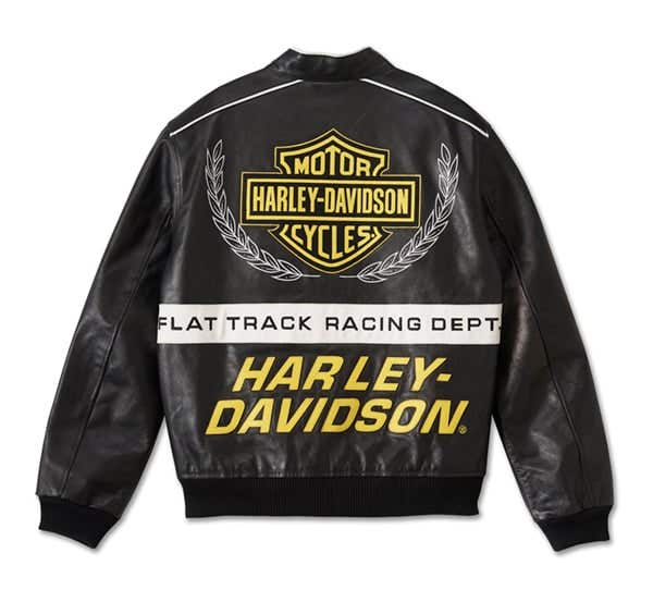 HARLEY-DAVIDSON MENS START YOUR ENGINES LEATHER RACING JACKET