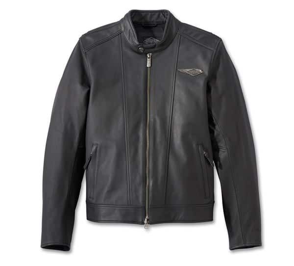HARLEY-DAVIDSON MENS 120TH ANNIVERSARY REVELRY LEATHER JACKET
