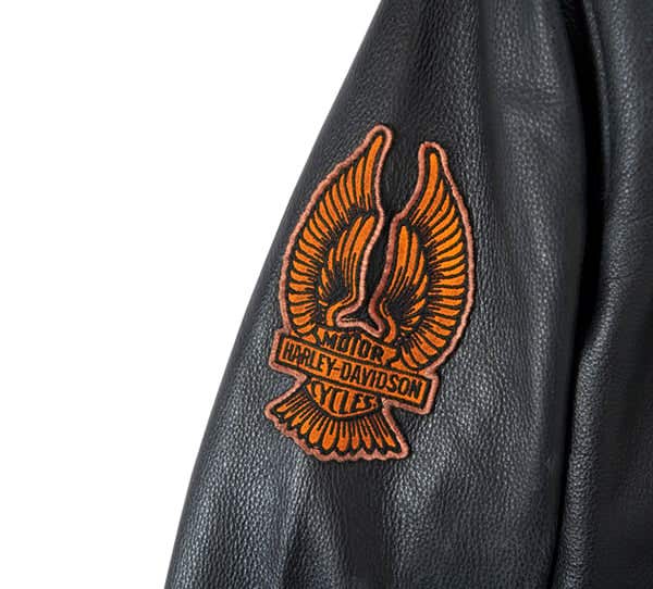HARLEY-DAVIDSON MENS BURNING EAGLE LEATHER JACKET