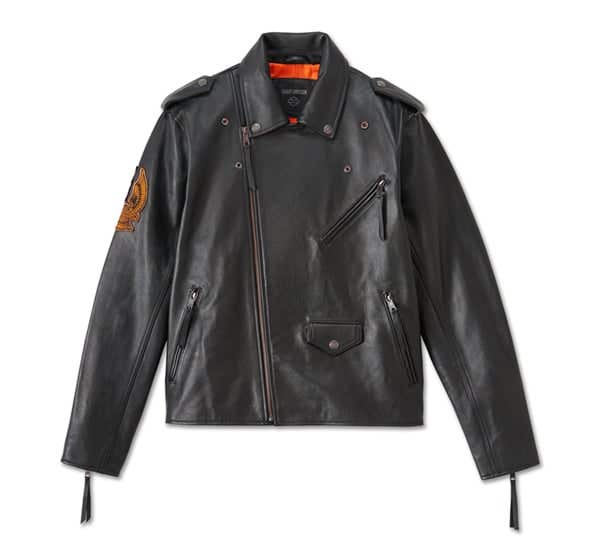HARLEY-DAVIDSON MENS BURNING EAGLE LEATHER JACKET