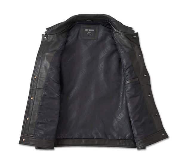 HARLEY-DAVIDSON MENS FUEL TO FLAMES LEATHER VEST