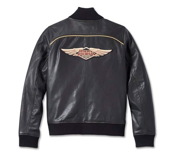 HARLEY-DAVIDSON WOMENS 120TH ANNIVERSARY BOMBER LEATHER JACKET