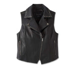 HARLEY-DAVIDSON WOMENS CLASSIC EAGLE STUDDED LEATHER VEST