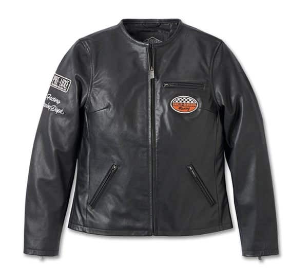 HARLEY-DAVIDSON WOMENS 120TH ANNIVERSARY CAFE RACER LEATHER JACKET