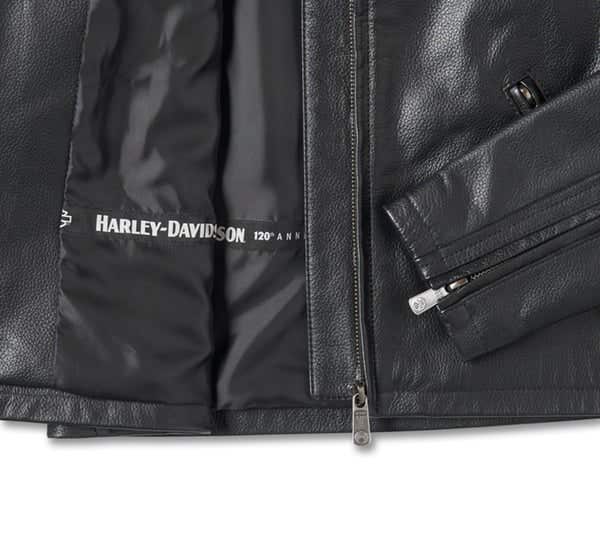 HARLEY-DAVIDSON WOMENS 120TH ANNIVERSARY CAFE RACER LEATHER JACKET