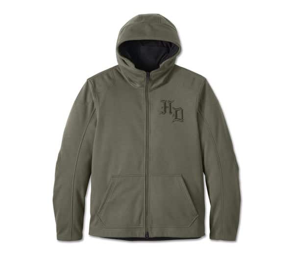 HARLEY-DAVIDSON MENS H-D DEFLECTOR 2.0 HOODED RIDING FLEECE
