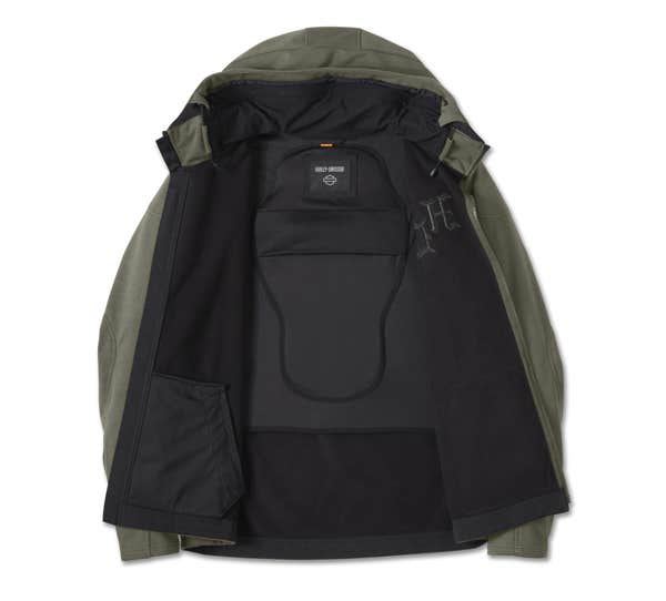 HARLEY-DAVIDSON MENS H-D DEFLECTOR 2.0 HOODED RIDING FLEECE