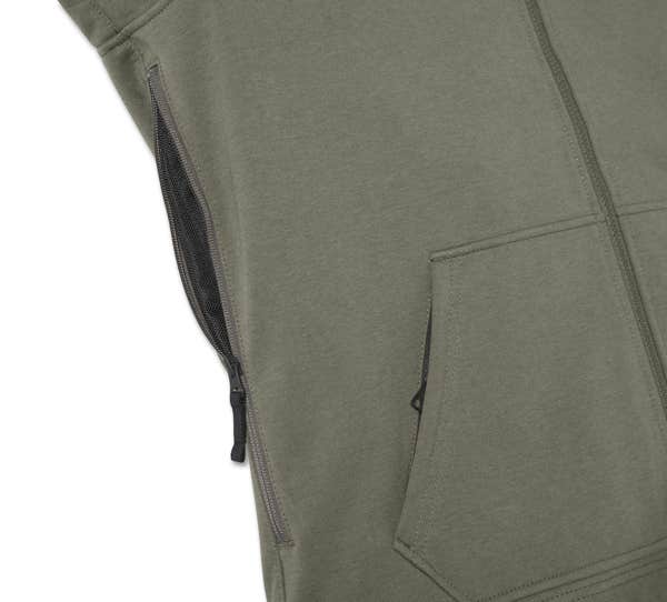 HARLEY-DAVIDSON MENS H-D DEFLECTOR 2.0 HOODED RIDING FLEECE
