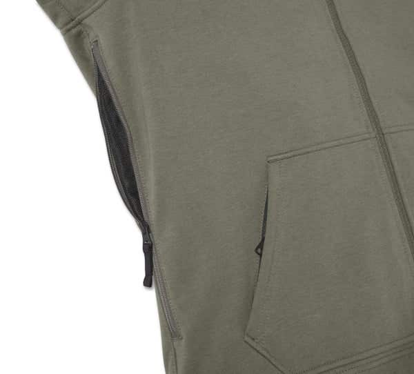 HARLEY-DAVIDSON MENS H-D DEFLECTOR 2.0 HOODED RIDING FLEECE