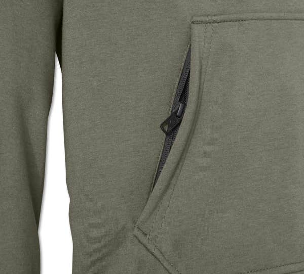 HARLEY-DAVIDSON MENS H-D DEFLECTOR 2.0 HOODED RIDING FLEECE
