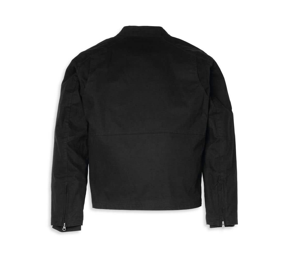 HARLEY-DAVIDSON MENS RENDEVOUS WAXED CANVAS RIDING JACKET