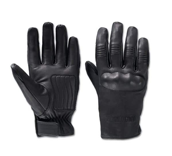 HARLEY-DAVIDSON MENS GILD WATERPROOF LEATHER GLOVES