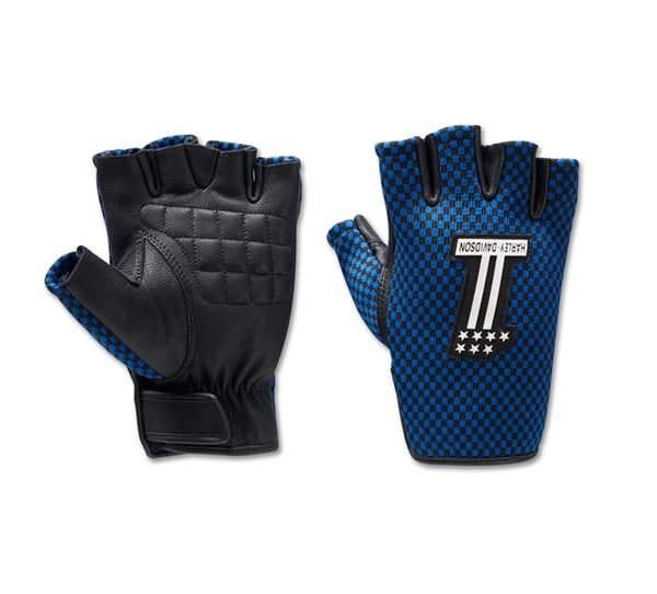 HARLEY-DAVIDSON MENS #1 DYNA KNIT FINGERLESS GLOVES