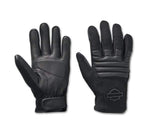 HARLEY-DAVIDSON WOMENS H-D DYNA KNIT LEATHER RIDING GLOVES