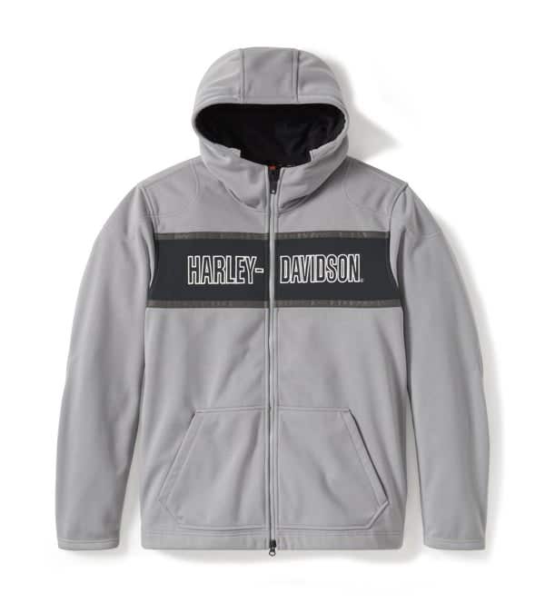 HARLEY-DAVIDSON MENS TRENTON DEFLECTOR 2.0 HOODED RIDING FLEECE