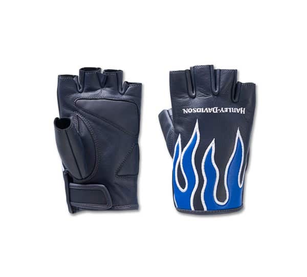 HARLEY-DAVIDSON WOMENS IGNITE FINGERLESS LEATHER GLOVES