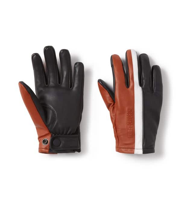 HARLEY-DAVIDSON WOMENS TRENTON LEATHER RIDING GLOVES