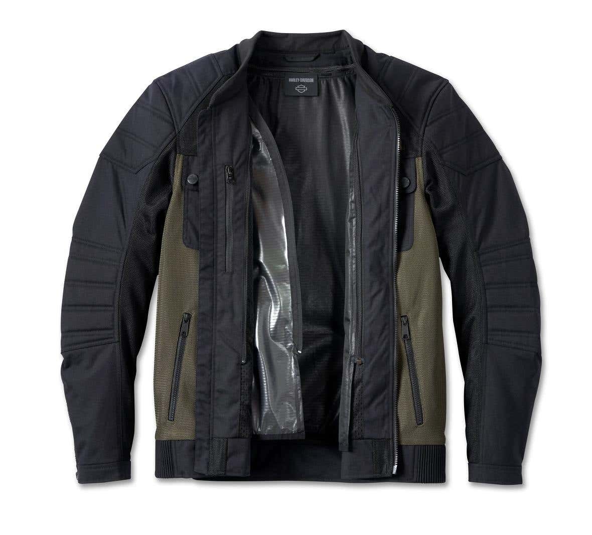 HARLEY-DAVIDSON MENS ZEPHYR MESH JACKET WITH ZIP-OUT LINER