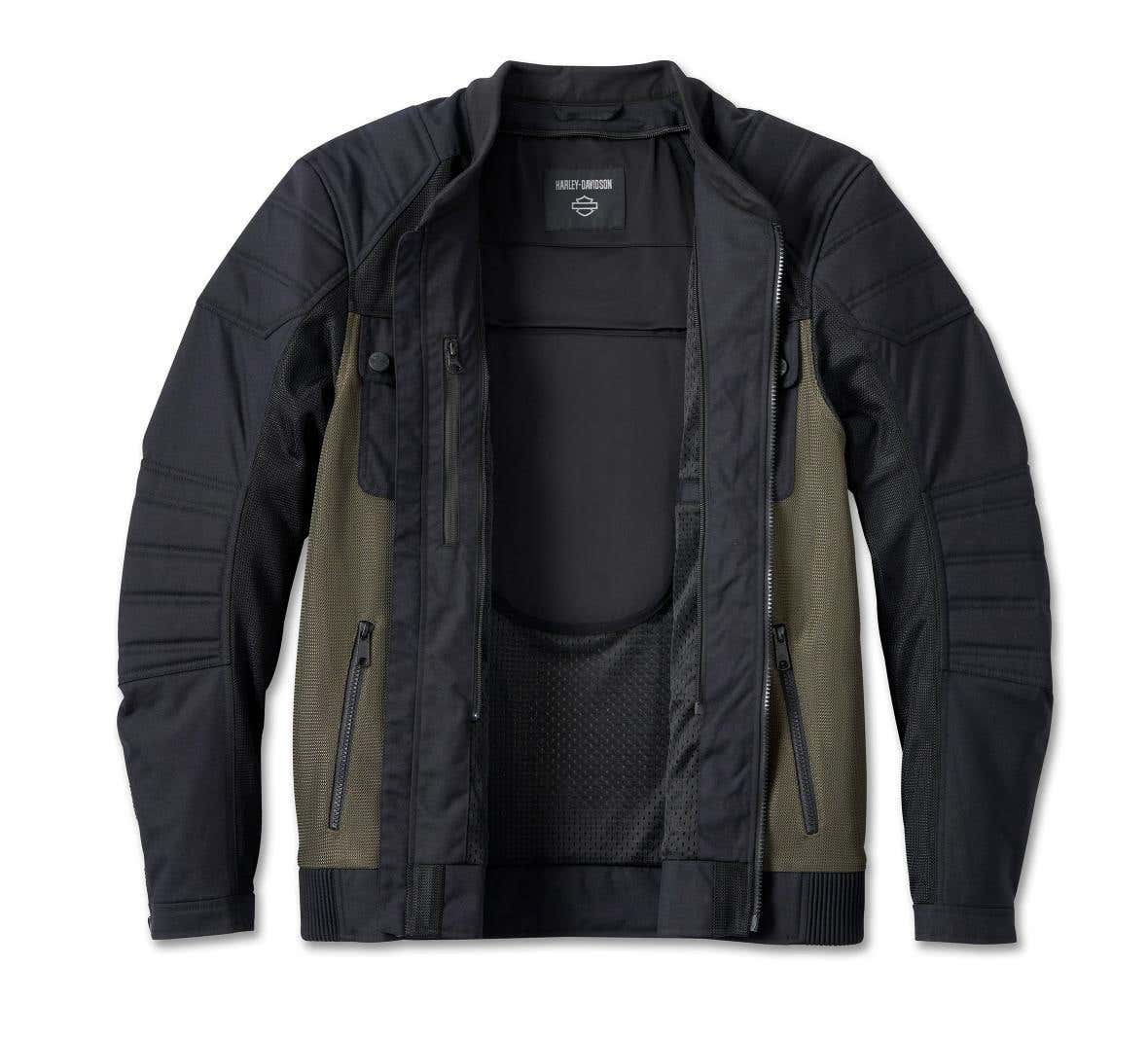 HARLEY-DAVIDSON MENS ZEPHYR MESH JACKET WITH ZIP-OUT LINER