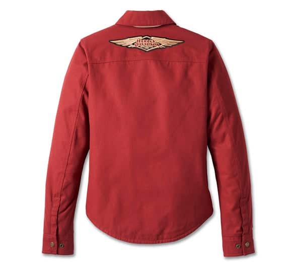 HARLEY-DAVIDSON WOMENS 120TH ANNIVERSARY OPERATIVE RIDING SHIRT JACKET