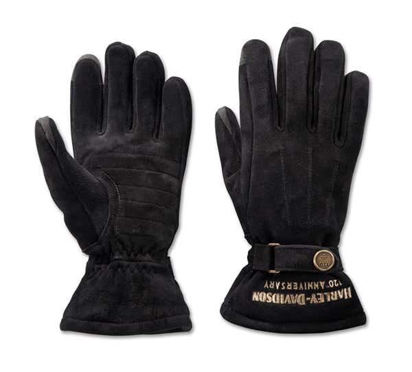 HARLEY-DAVIDSON WOMENS 120TH ANNIVERSARY WISTFUL LEATHER GLOVES