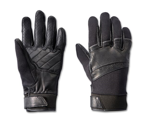 HARLEY-DAVIDSON WOMENS NAVIGATOR MIXED MEDIA GLOVES