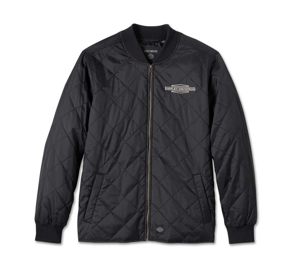 HARLEY-DAVIDSON MENS OLD ENGLISH STACKED BAR & SHIELD JACKET