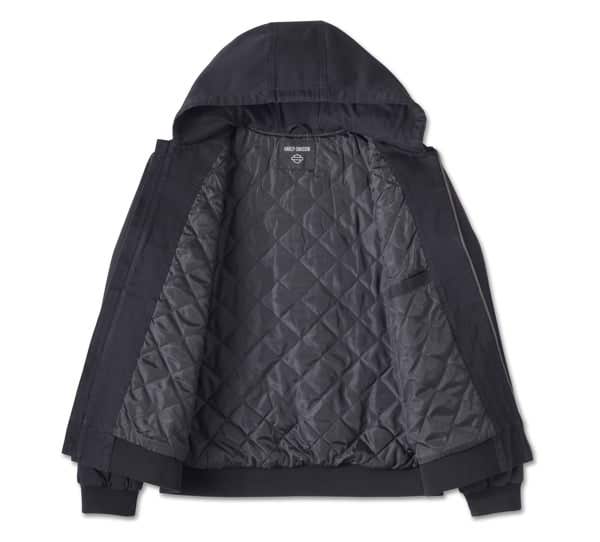 HARLEY-DAVIDSON MENS BAR & SHIELD WORKWEAR HOODED JACKET