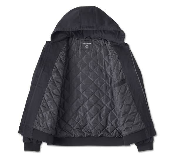 HARLEY-DAVIDSON MENS BAR & SHIELD WORKWEAR HOODED JACKET