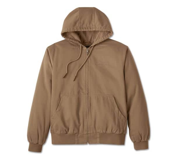 HARLEY-DAVIDSON MENS BAR & SHIELD WORKWEAR HOODED JACKET